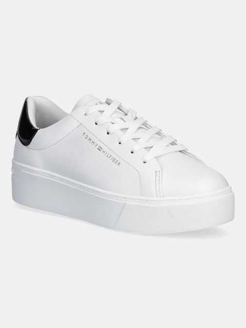 Tommy Hilfiger sneakersy skórzane CHIC PLATFORM CUPSOLE PATENT damskie kolor biały FW0FW08681 - zdjęcie produktu nr 1