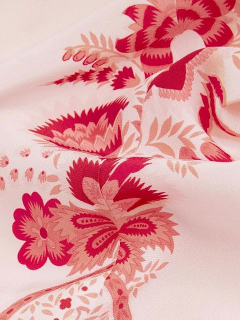 ETRO paisley-print silk trousers - Orange