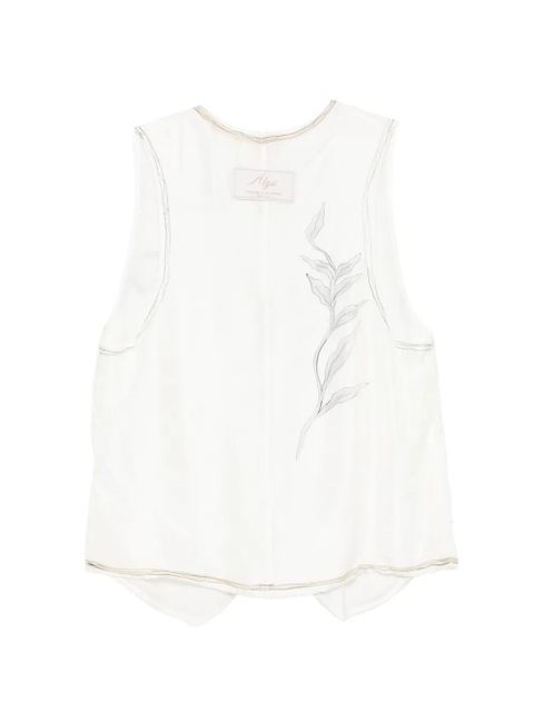 Alysi floral sleeveless vest - White - zdjęcie produktu nr 2
