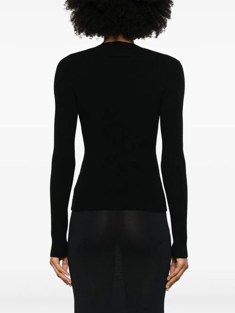 Jean Paul Gaultier chevron-detail sweater - Black