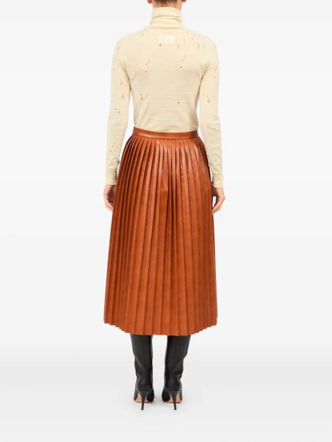 MM6 Maison Margiela pleated midi skirt - Orange