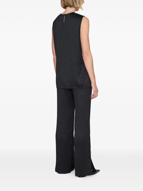 ANINE BING Malia round-neck top - Black