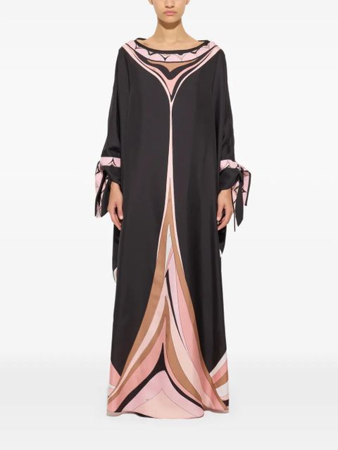 PUCCI Fari print silk kaftan - Black - zdjęcie produktu nr 2