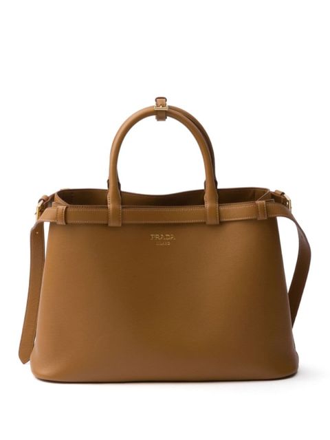 Prada medium Buckle tote bag - Brown - zdjęcie produktu nr 1