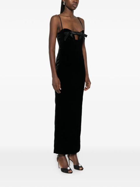Alessandra Rich velvet maxi dress - Black