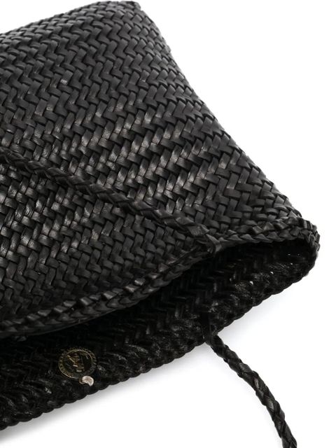 DRAGON DIFFUSION Pearl interwoven tote bag - Black