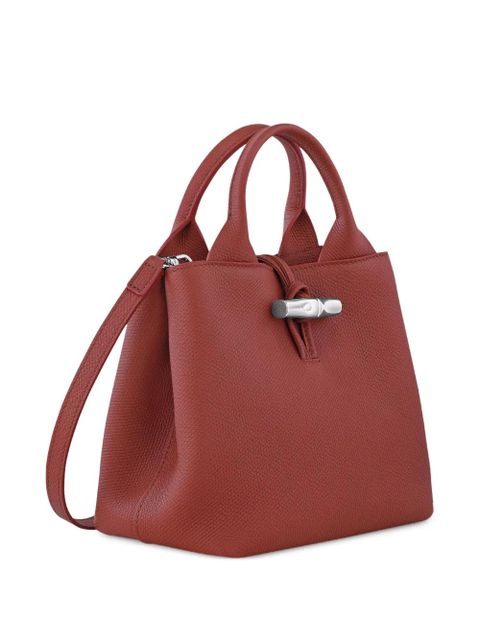 Longchamp S Le Roseau leather tote bag - Red