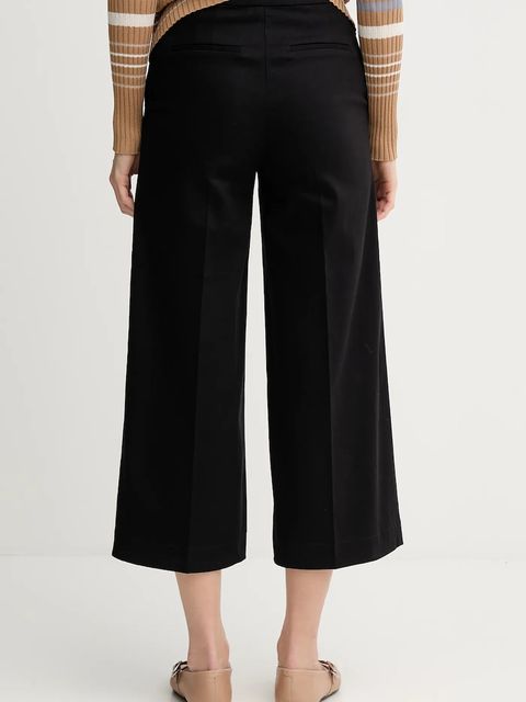 United Colors of Benetton spodnie damskie kolor czarny szerokie high waist 4SJCDF09W - zdjęcie produktu nr 2