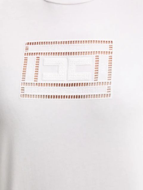 Elisabetta Franchi t-shirt bawełniany damski kolor biały MA01651E2
