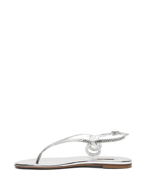 Casadei Josephine Thong flat sandals - Silver