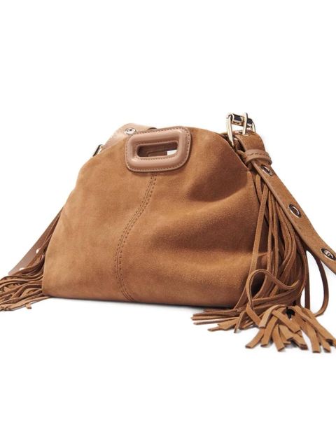 Maje mini Miss M fringe-detail shoulder bag - Brown
