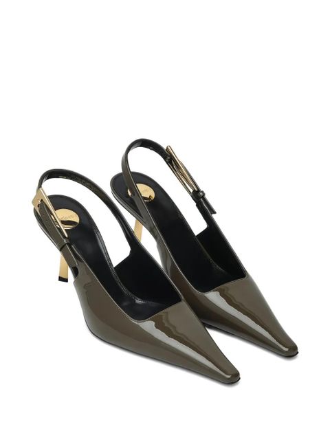 Saint Laurent 75mm Lee pumps - Green - zdjęcie produktu nr 2