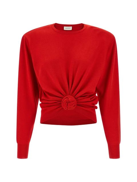 Magda Butrym draping knot wool knitwear - Red - zdjęcie produktu nr 1