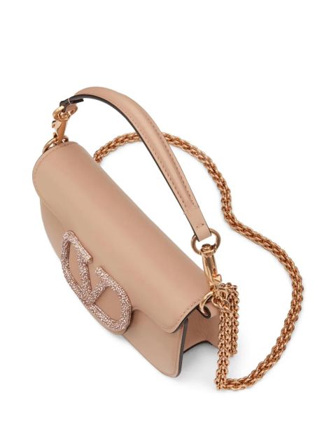 Valentino Garavani Locò small shoulder bag with jewel logo - Neutrals