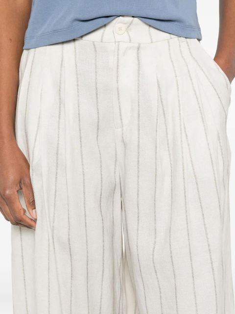 Eleh striped wide-leg trousers - Neutrals