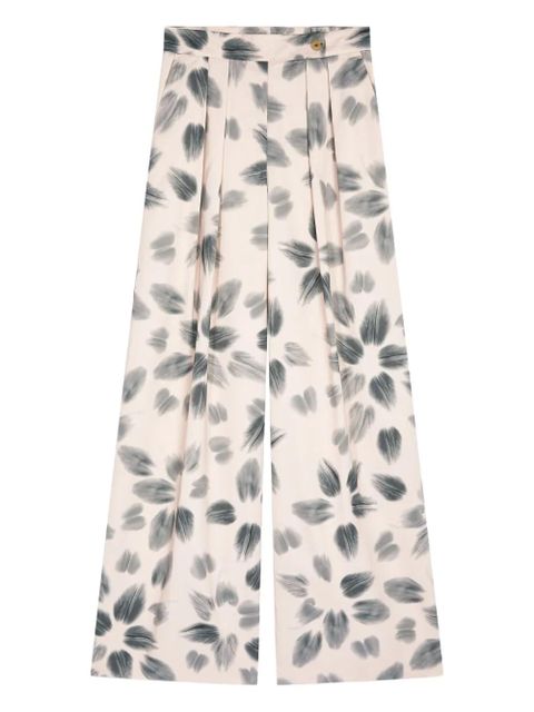 DRIES VAN NOTEN pleated wide-leg trousers - Neutrals - zdjęcie produktu nr 1