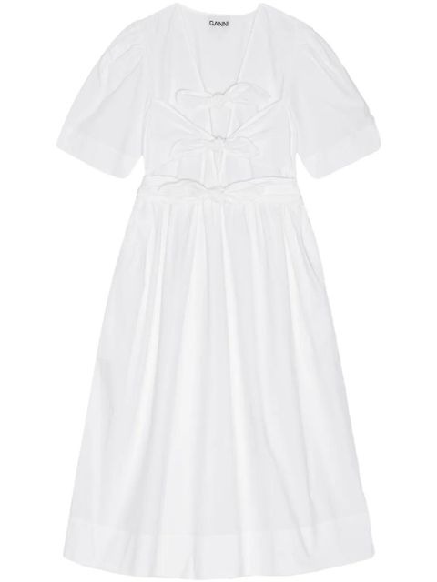 GANNI bow-detailing dress - White - zdjęcie produktu nr 1