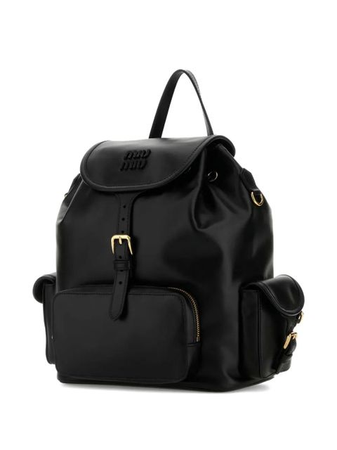 Miu Miu panelled buckled backpack - Black