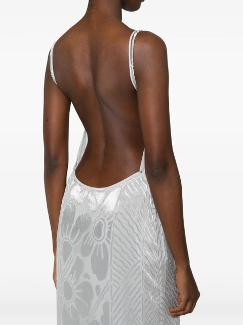 SIR. floral-print maxi dress - Silver