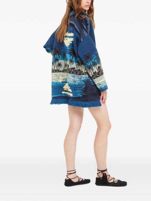 Alanui Lost in The Blue fringed belted cardi-coat - zdjęcie produktu nr 2