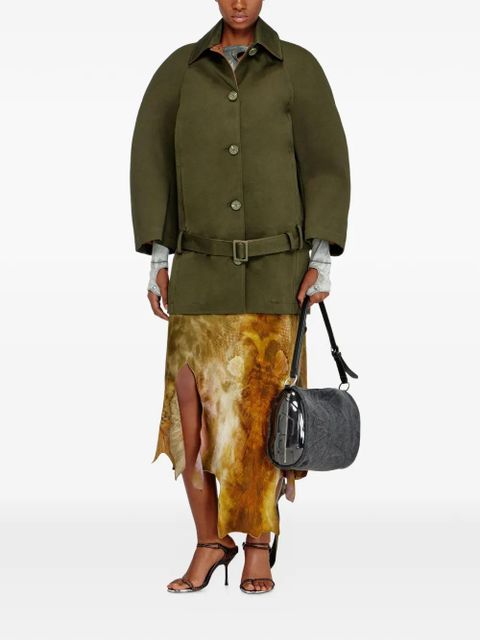 Diesel O-Torn asymmetric animal-print skirt - Green - zdjęcie produktu nr 2