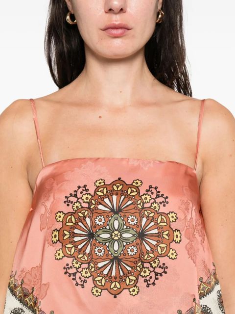 ALEMAIS Contina scarf print top - Pink