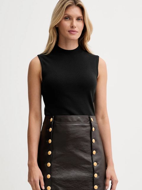 Calvin Klein kamizelka damski kolor czarny z półgolfem LV044D316G - zdjęcie produktu nr 1