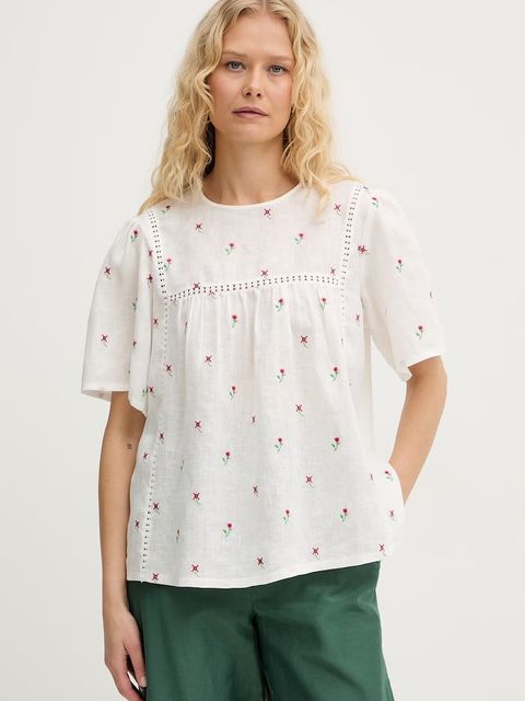 Weekend Max Mara bluzka damska lniana BACINO - zdjęcie produktu nr 2