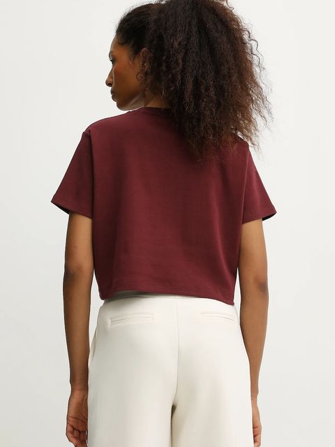 Guess t-shirt FABIA damski kolor bordowy V5BI01 K1891