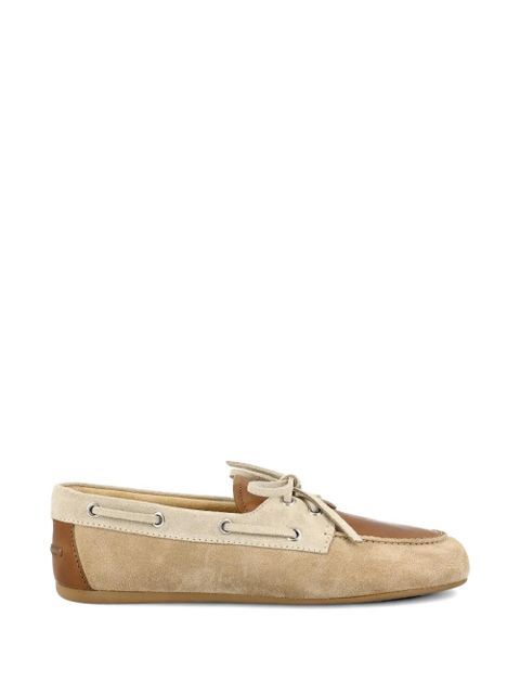 Miu Miu faded suede bow flat shoes - Neutrals - zdjęcie produktu nr 1