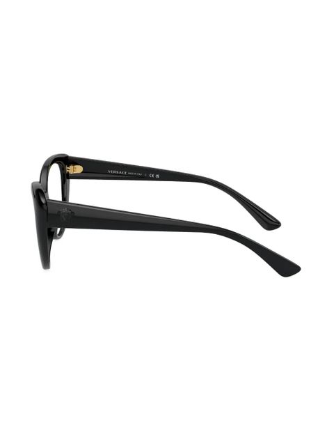 Versace Eyewear Medusa-plaque cat-eye frame glasses - Black