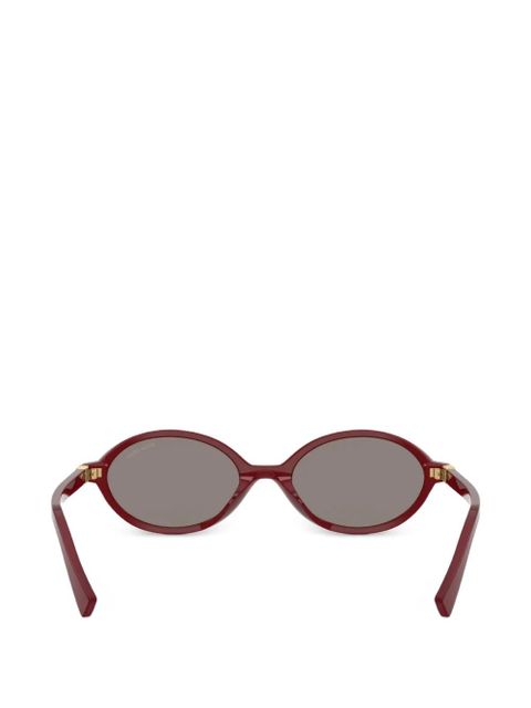 Miu Miu Eyewear Regard oval-frame sunglasses - Red