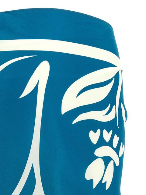 ERES vegetable print sarong skirt - Blue