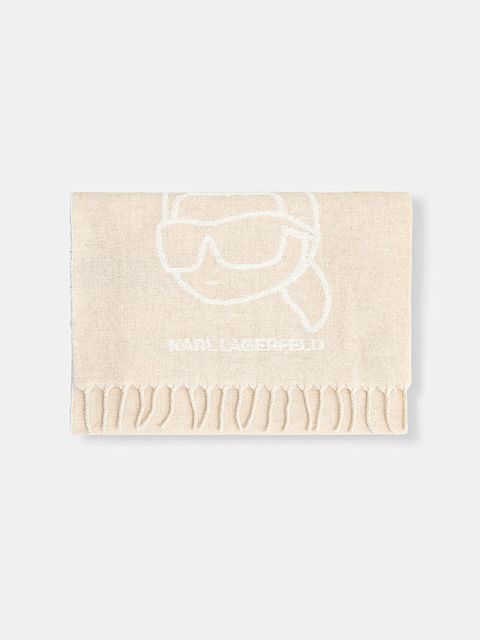 Karl Lagerfeld szalik z dodatkiem wełny IKON - zdjęcie produktu nr 1