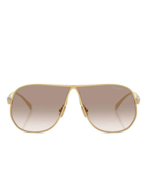 Miu Miu Eyewear geometric sunglasses - Gold - zdjęcie produktu nr 1