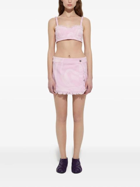 PUCCI Marmo-print denim skirt - Pink - zdjęcie produktu nr 2