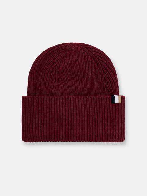 BOSS czapka z domieszką wełny kolor bordowy 50497808 - zdjęcie produktu nr 1