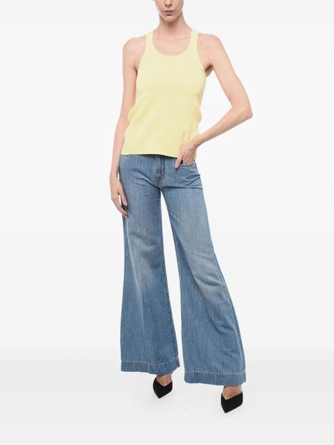 Jil Sander ribbed racer-back top - Yellow - zdjęcie produktu nr 2