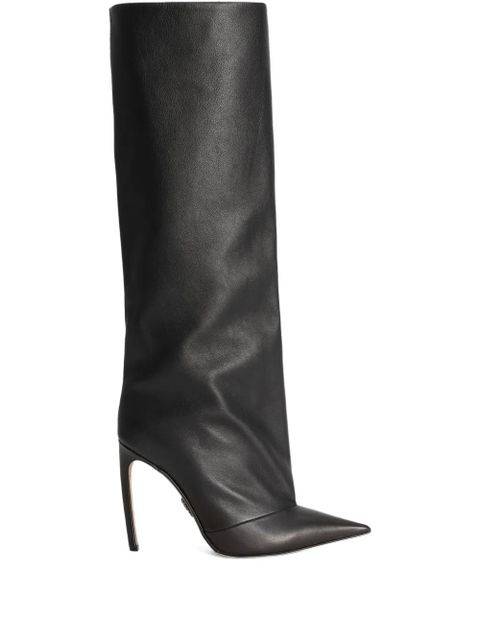 Dolce & Gabbana 105mm Devotion knee-high pointed-toe boots - Black - zdjęcie produktu nr 1