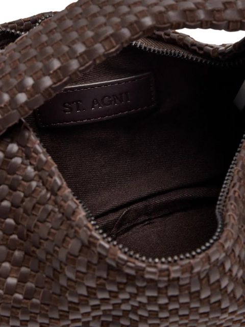 St. Agni Mini Bon Bon woven satchel - Brown