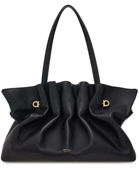 Ferragamo large Soft shoulder bag - Black - zdjęcie produktu nr 1