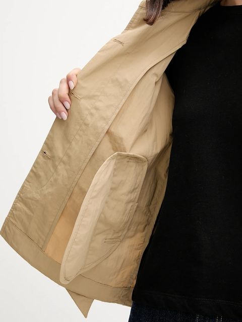 Hoss Intropia kurtka kolor beżowy przejściowa oversize 5452469