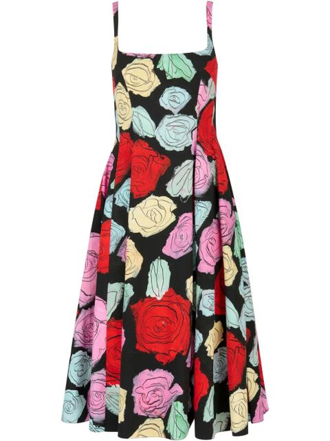 Marni floral-print A-line dress - Black - zdjęcie produktu nr 1