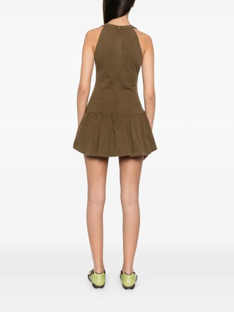 SHUSHU/TONG V-neck mini dress - Green