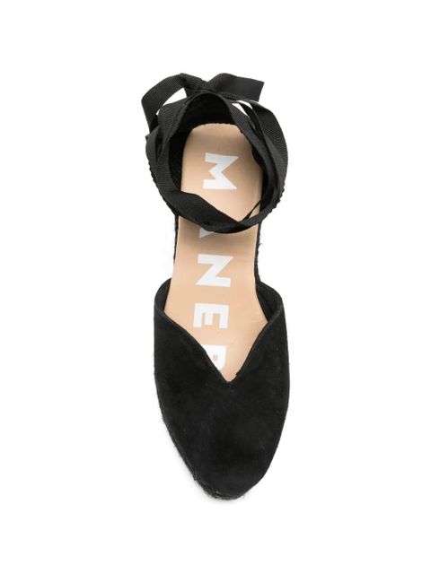 Manebi suede wedge espadrilles - Black