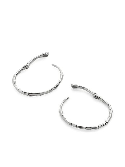 Monica Vinader 14K white gold medium Siren hoops - Silver - zdjęcie produktu nr 2
