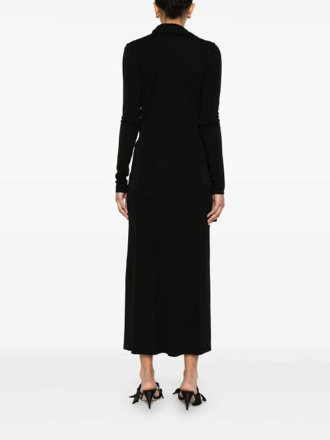 TOTEME overlapped jersey dress - Black