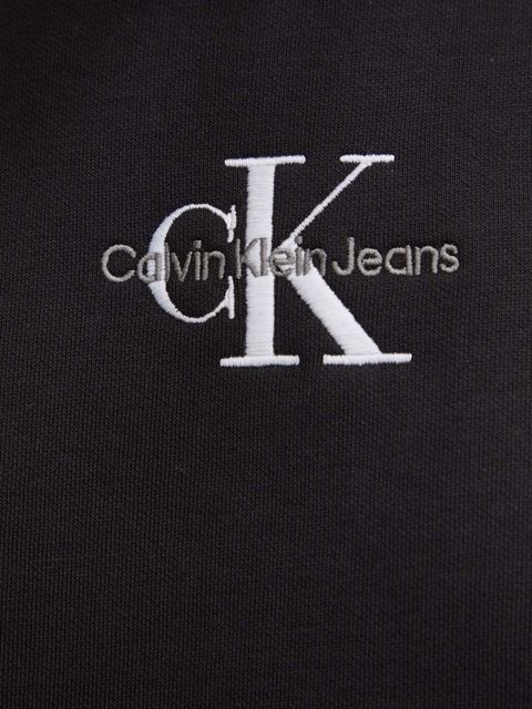 Calvin Klein Jeans bluza damska kolor czarny z kapturem z aplikacją J20J223536