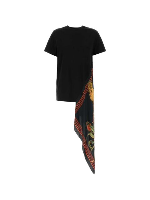 Blumarine floral-print panelled T-shirt - Black - zdjęcie produktu nr 1