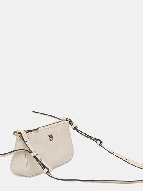 Pinko torebka skórzana Horizontal kolor beżowy 105069 A0QO - zdjęcie produktu nr 2